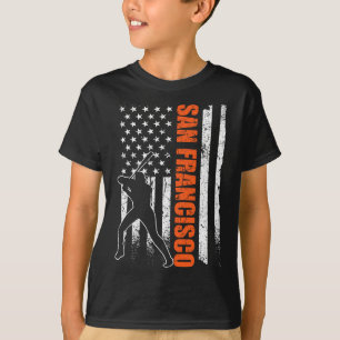 T-shirt Drapeau de baseball de San Francisco Usa Vintage P