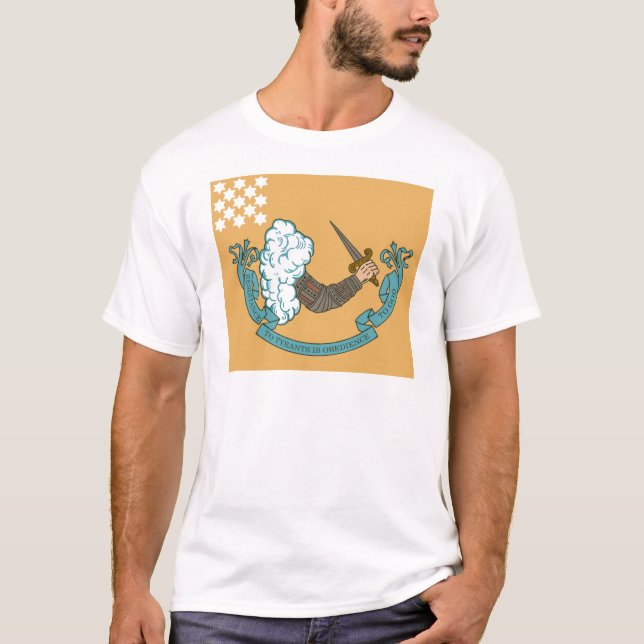 T-shirt Drapeau de bataille révolutionnaire de guerre (Devant)