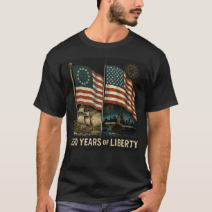 T-shirt Drapeau de Betsy Ross 250 Ans de Liberté