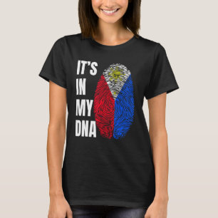 T-shirt Drapeau de biométrie ADN d'empreintes digitales Ph