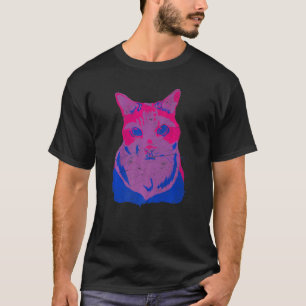 T-shirt Drapeau de bisexualité Chat Queer Lgbtq Mois de la