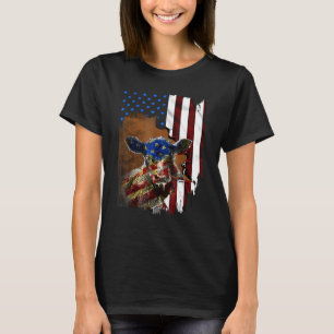 T-shirt Drapeau de boeuf Amérique 4 juillet