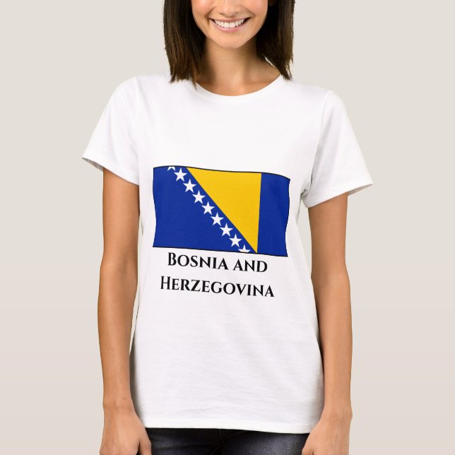 T-shirt Drapeau de Bosnie-Herzégovine (Devant)