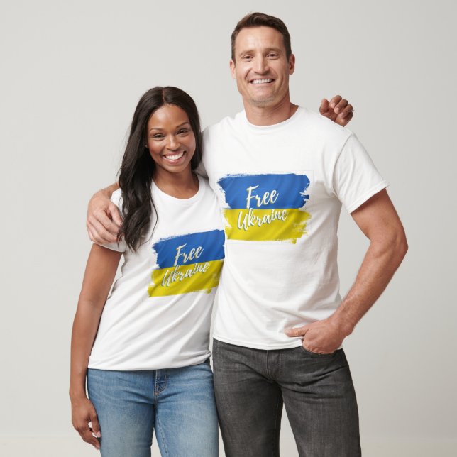 T-shirt Drapeau de Bruxelles pour l'Ukraine libre (Unisexe)