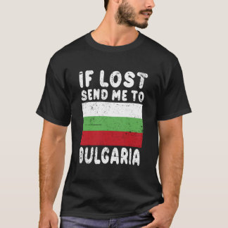 T-shirt Drapeau de Bulgarie si perdu envoyez-moi en Bulgar