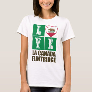 T-shirt Drapeau de Californie Coeur La Canada Flintridge