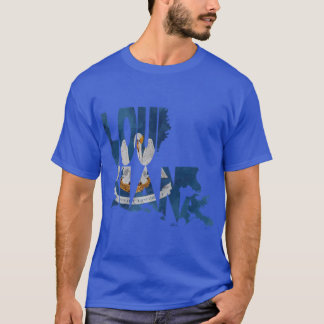 T-shirt Drapeau de carte typographique