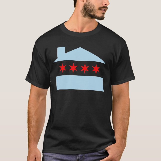 T-shirt Drapeau de Chambre de Chicago (Devant)