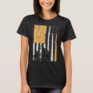 T-shirt Drapeau de chauve-souris Jaune Patriotique América