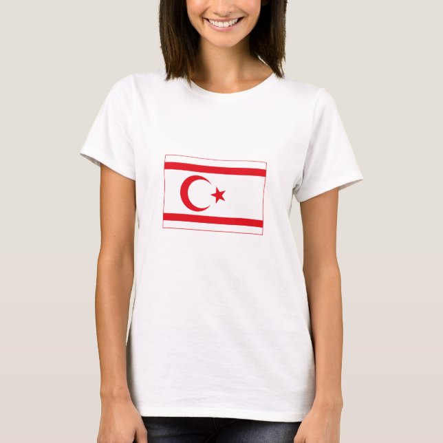 T-shirt Drapeau de Chypre du Nord (Devant)