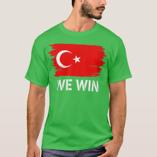 T-shirt Drapeau de clé pour femmes Nous gagnons l'équipe d