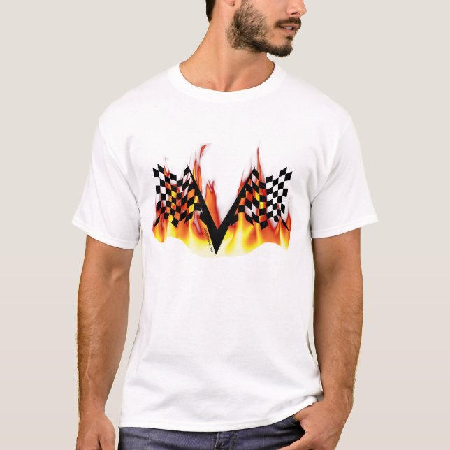 T-shirt Drapeau de course (Devant)
