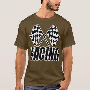T-shirt Drapeau de course Chequred À damiers drapeaux