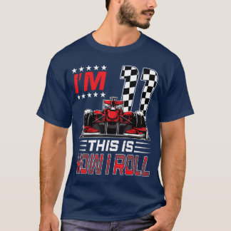 T-shirt Drapeau de course garçon 11 ans anniversaire 11 an