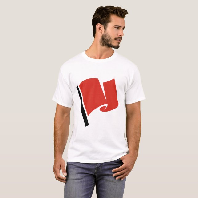 T-shirt Drapeau de course rouge (Devant entier)