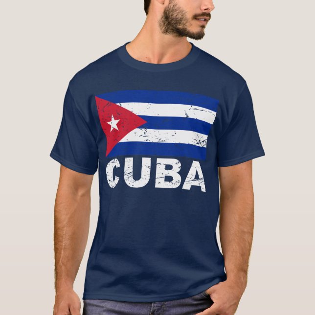 T-shirt Drapeau de cru du Cuba (Devant)
