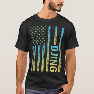 T-shirt Drapeau de dégradé de Djing DJ Disc Jockey Deejay