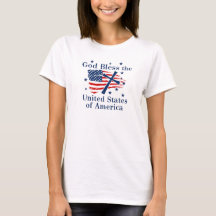Drapeau de Dieu béni America USA