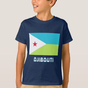 T-shirt Drapeau de Djibouti avec le nom