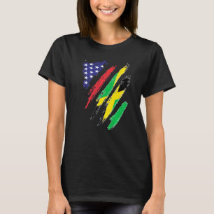 T-shirt Drapeau de fabrication américaine Jamaïque USA Moi