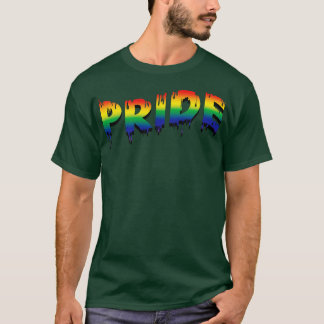 T-shirt Drapeau de fierté à égouttement arc-en-ciel