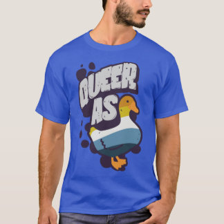 T-shirt Drapeau de fierté Aroace Queer as Duck LGBT Asexue