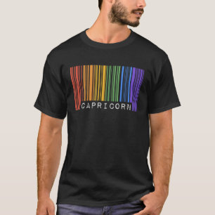 T-shirt Drapeau de fierté gay code-barres Capricorne queer