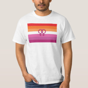 T-shirt Drapeau de fierté lesbienne WLW (Coucher de soleil