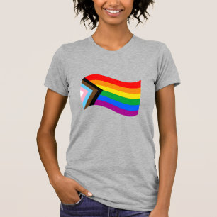 T-shirt Drapeau de fierté progressiste ondulé