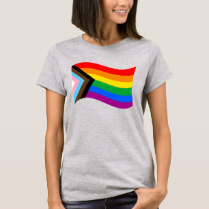 T-Shirt Drapeau de Fierté Progressive Ondulé