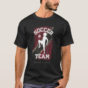 T-shirt Drapeau de football Trinité-et-Tobago Football fém