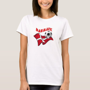 T-shirt Drapeau de fudbold du football de Danmark de
