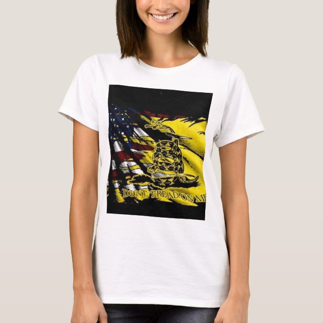 T-shirt Drapeau de Gadsden - liberté ou mort (Devant)