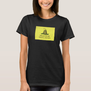 T-shirt Drapeau de Gadsden Modernisé Marche Sur Moi Ça Va 