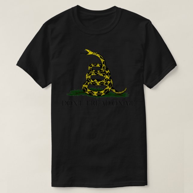 T-shirt Drapeau de Gadsden Ne marche pas sur moi Libertari (Design devant)