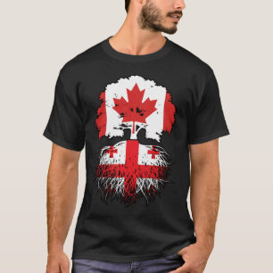 T-shirt Drapeau de Géorgie Canadian Canada Tree Roots