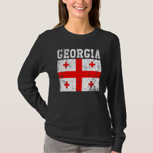 T-shirt Drapeau de Géorgie Vintage rétro Roches géorgienne