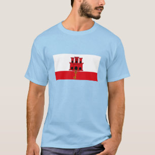 T-shirt Drapeau de Gibraltar