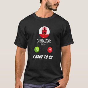 T-shirt Drapeau de Gibraltar Souvenir Gibraltar Appelle Es