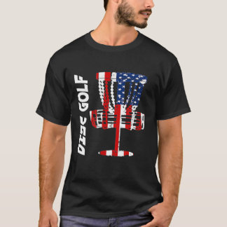 T-shirt Drapeau de golf sur disque vintage - Drôle Drôle d
