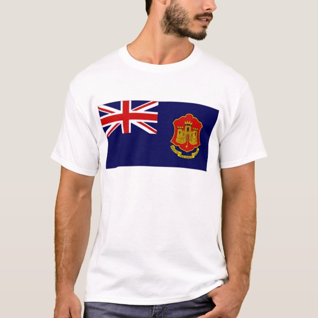 T-shirt Drapeau de gouvernement du Gibraltar (Devant)