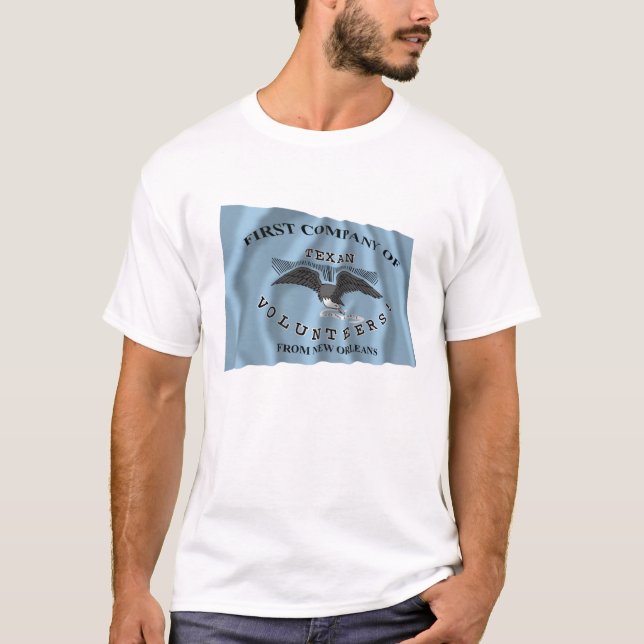 T-shirt Drapeau de gris de la Nouvelle-Orléans (Devant)