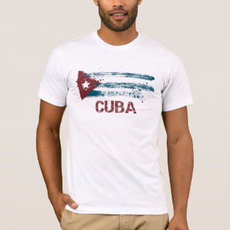 T-shirt Drapeau de grunge du Cuba
