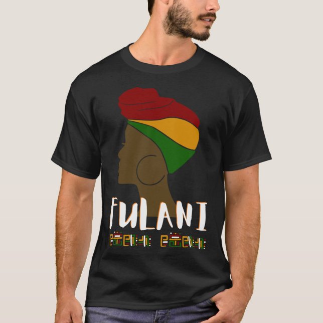 T-shirt Drapeau de Guinée fillette Fulani Diaspora africai (Devant)