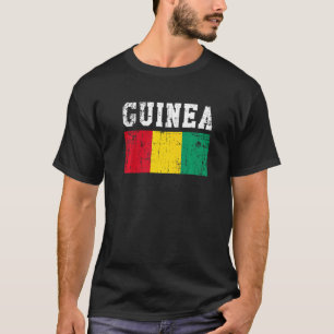 T-shirt Drapeau de Guinée Vintage rétro Racines guinéennes
