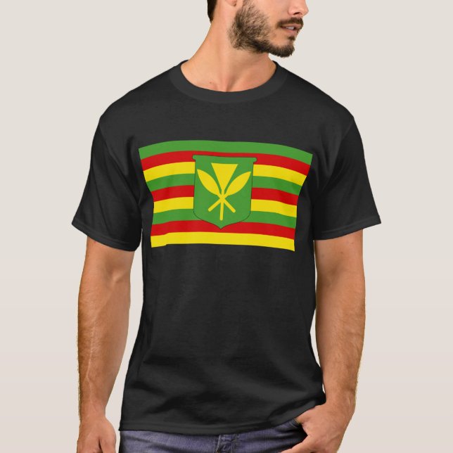 T-shirt Drapeau de Kanaka Maoli (Devant)