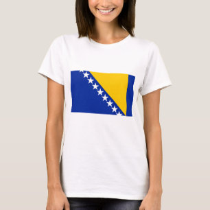 T-shirt Drapeau de la Bosnie-Herzégovine Impression intégr
