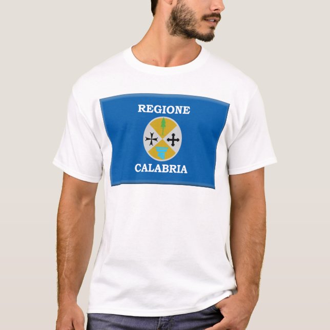 T-shirt Drapeau de la Calabre (Italie) (Devant)