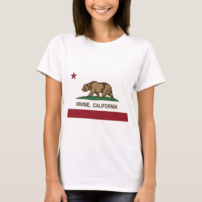 T-shirt drapeau de la californie irvine (Devant)
