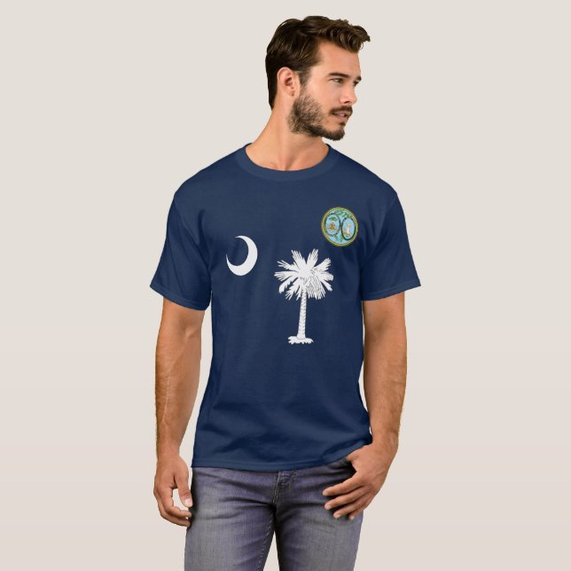 T-shirt Drapeau de la Caroline du Sud (Devant entier)